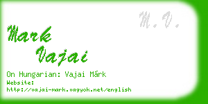 mark vajai business card